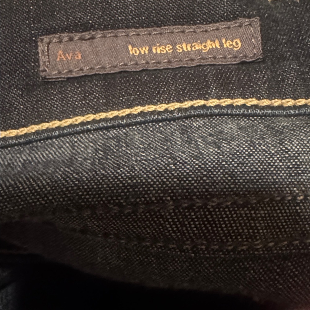 Citizens of Humanity Ava Low Rise Straight Leg Dark Wash Jeans Size 32 - Picture 5 of 9